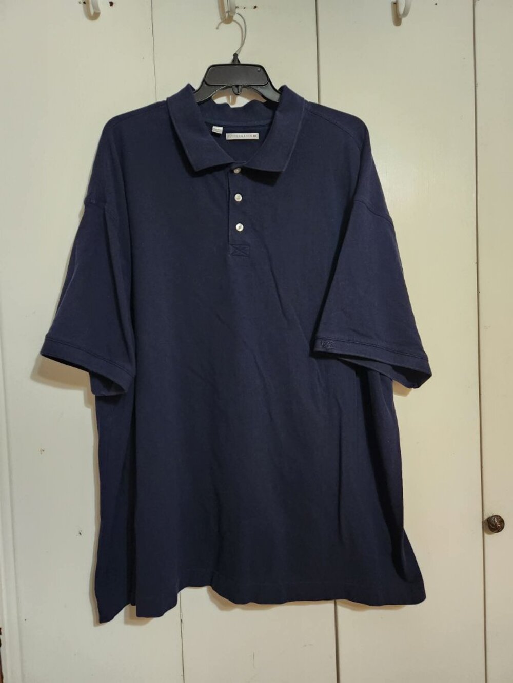 Cutter & Buck Polo Shirt Mens 5XB Navy Blue Short Sleeve Cotton Pique Golf